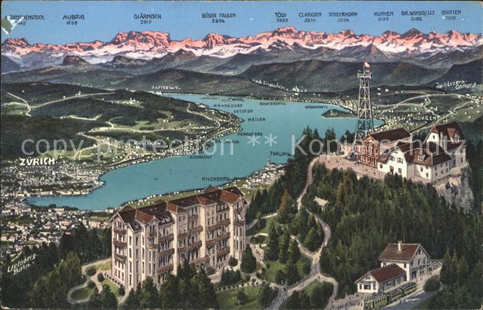 11667766 Uetliberg Zuerich Hotel Uetliberg und Uto Kulm mit Zuerichseepanorama