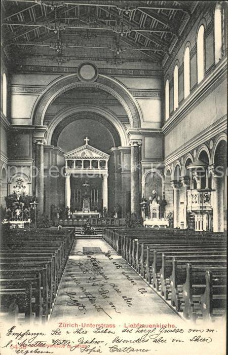 11667767 Unterstrass Zuerich Liebfrauenkirche Inneres