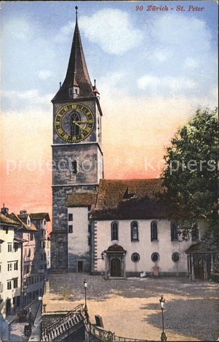 11667770 Zuerich Kirche St Peter