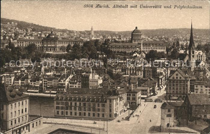 11667826 Zuerich Altstadt mit Universitaet und Polytechnikum