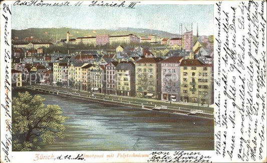 11670257 Zuerich Limmatquai mit Polytechnikum Zuerich