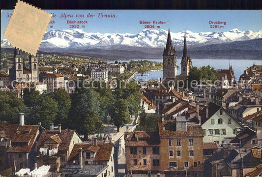 11670267 Zuerich und die Alpen von der Urania Zuerich