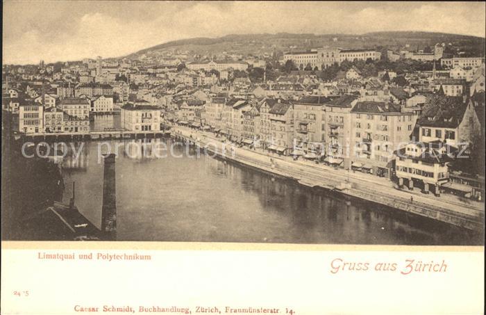 11670272 Zuerich Limmatquai und Polytechnikum Zuerich