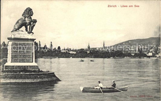 11670286 Zuerich Loewenstatue am See Zuerich