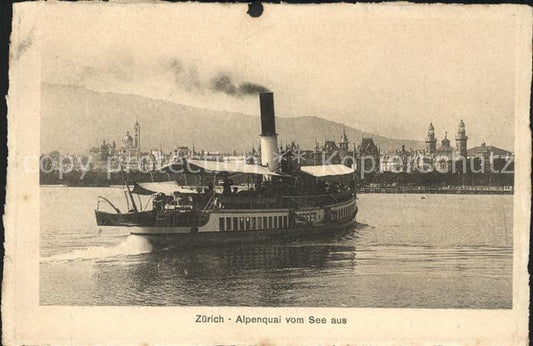 11670301 Zuerich Alpenquai Dampfer Zuerich