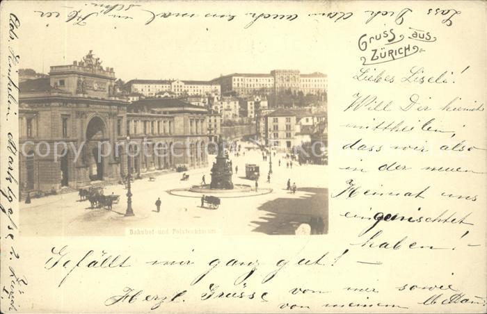 11670331 Zuerich Bahnhofplatz mit Alfred Escher Denkmal Zuerich