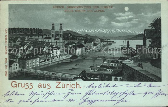 11670717 Vue sur la ville de Zurich avec Grossmuenster et Limmat Zuerich