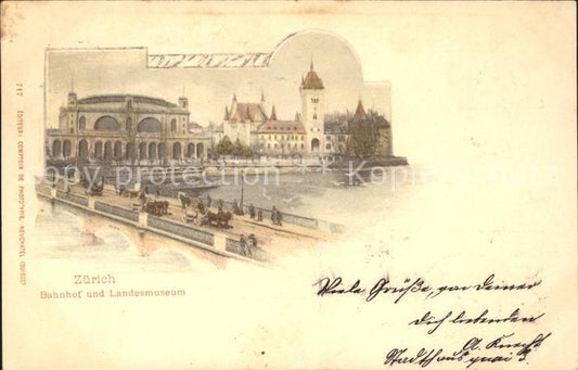 11670752 Zuerich Bahnhof und Landesmuseum Zuerich