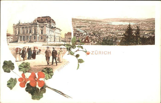 11670753 Zuerich Panorama und Theater Zuerich