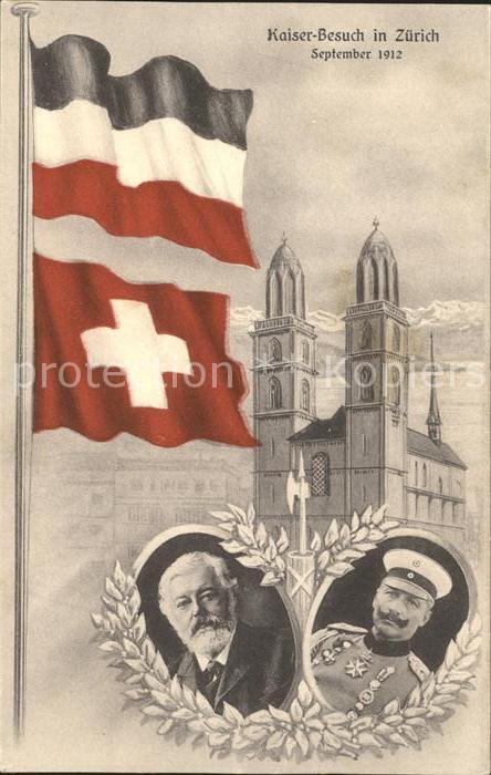 11670765 Zuerich Grossmuenster Kaiserbesuch 1912 Zuerich