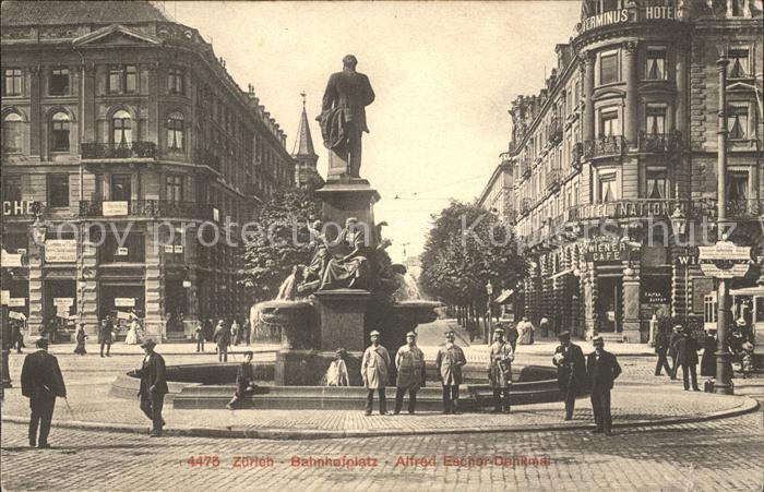 11670772 Zuerich Bahnhofsplatz Alfred Escher Denkmal Zuerich