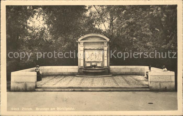 11671814 Zuerich Brunnen am Buerkliplatz Zuerich