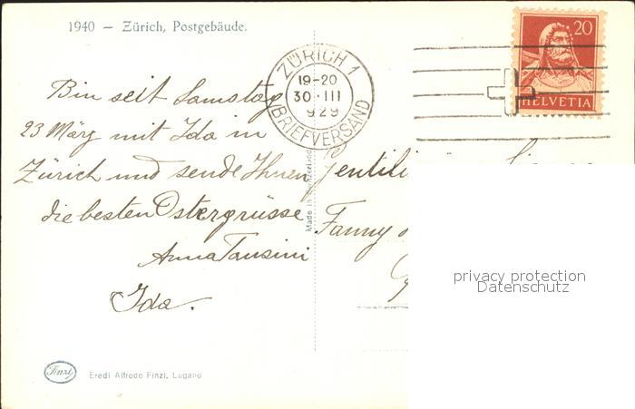 11671838 Zuerich Postgebaeude Zuerich