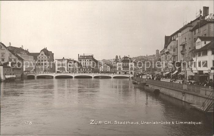 11671843 Zuerich Stadthaus Uraniabruecke Limmatquai Zuerich