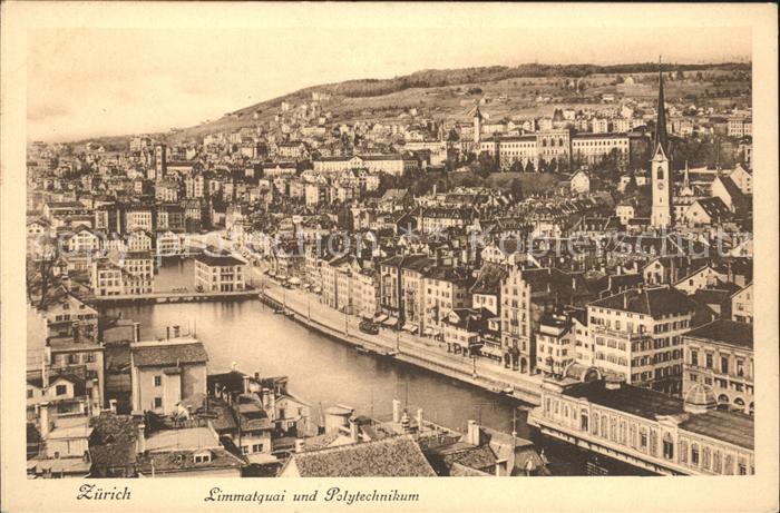 11671849 Zuerich Limmatquai und Polytechnikum Zuerich