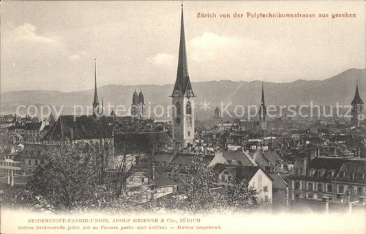 11671850 Zuerich Blick von Polytechnikumstrasse Zuerich