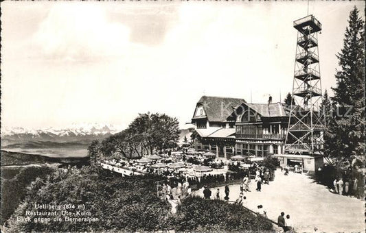 11672704 Uetliberg Zuerich Restaurant Uto Kulm avec Alpes bernoises Uetliberg Zuerich