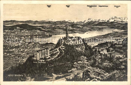 11672724 Uetliberg Zuerich Hôtel Uetliberg Restaurant Uto Kulm Zuerichsee Panora