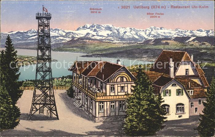 11672731 Uetliberg Zuerich Restaurant Uto Kulm avec Alpes bernoises Uetliberg Zuerich