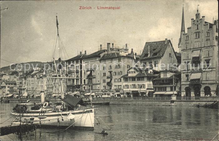 11672749 Zuerich Am Limmatquai Voilier Zuerich