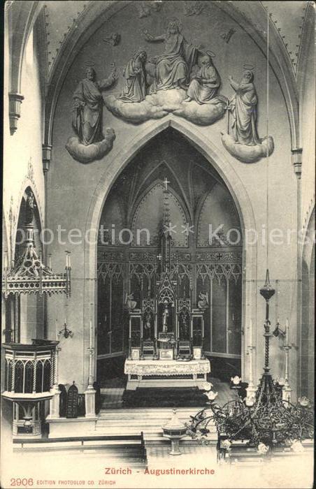 11672756 Zuerich Augustinerkirche Altar Kanzel Zuerich