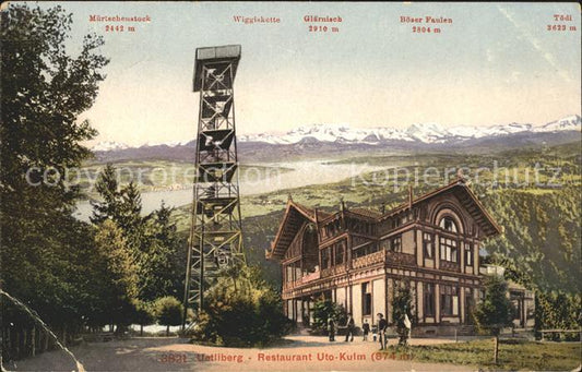 11672862 Uetliberg Zuerich Restaurant Uto Kulm mit Alpenpanorama Uetliberg Zueri