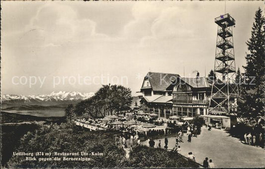 11672874 Uetliberg Zuerich Restaurant Uto Kulm mit Berneralpen Uetliberg Zuerich