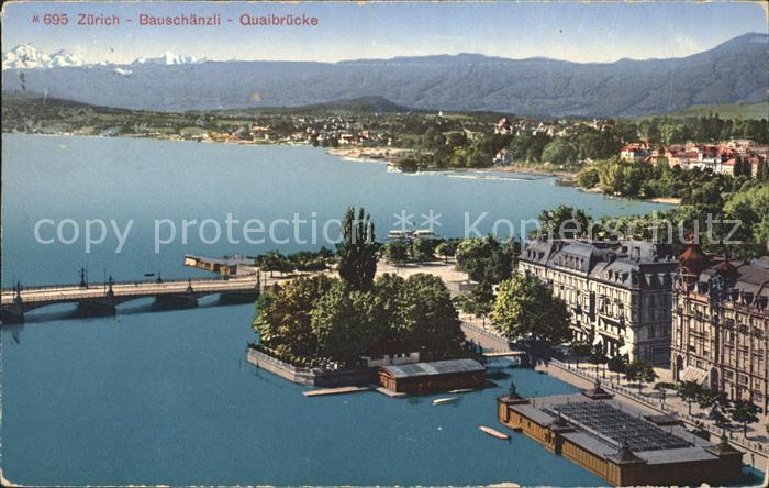 11673193 Zuerich Bauschaenzli Quaibruecke Zuerich