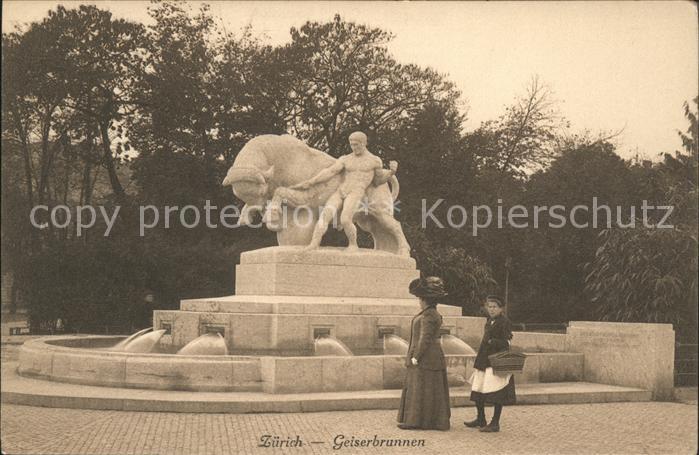 11673348 Zuerich Geiserbrunnen Stier  Zuerich