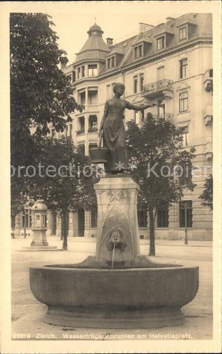 11673351 Zuerich Wassertraegerinbrunnen am Helvetiaplatz Zuerich