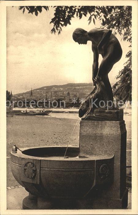 11673352 Zuerich Fischerbrunnen am Mythenquai Zuerich