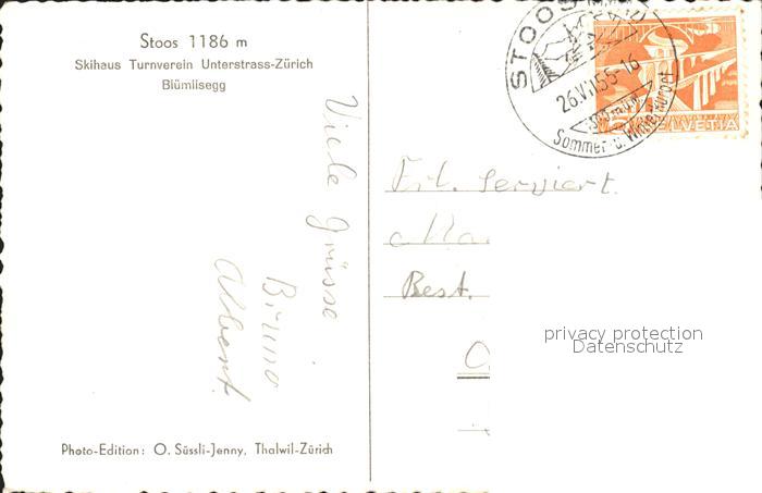 11673870 Stoos SZ Skihaus Turnverein Unterstrasse Zuerich Bluemlisegg Stoos SZ