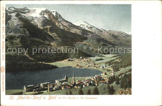 11677896 St Moritz GR Bad et Dorf Panorama St. Moritz