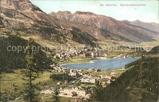 11677897 St Moritz GR Vue totale de Saint-Moritz