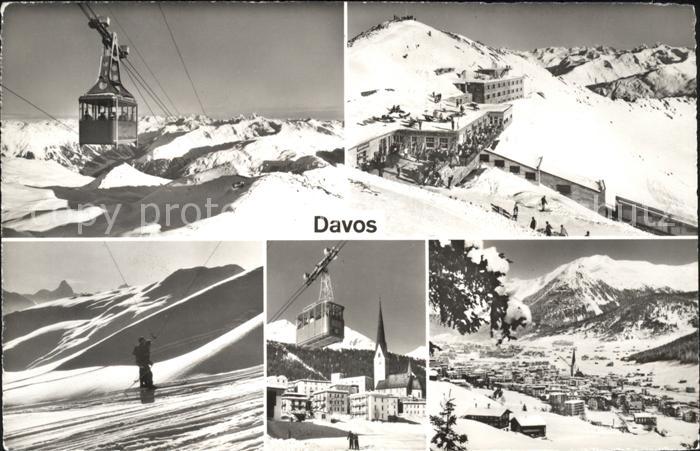 11682455 Davos GR Téléphérique Berghaus Weissfluhjoch Davos Platz