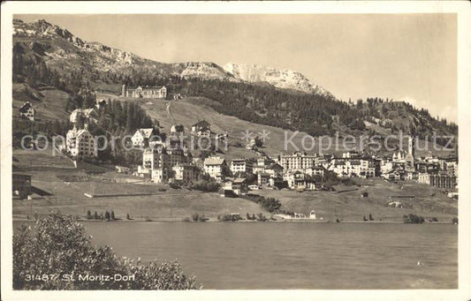 11682626 St Moritz GR vu du lac de Saint-Moritz