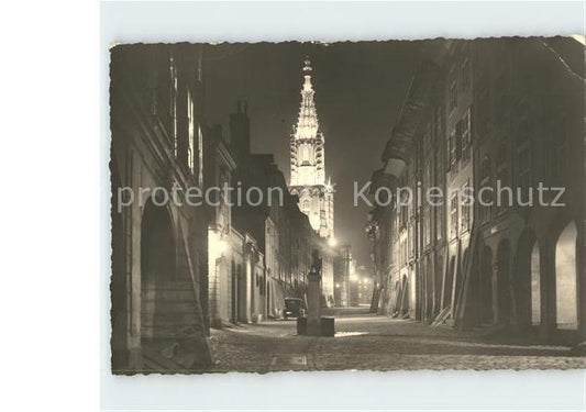 11679662 Bern BE Junkerngasse avec Muenster la nuit Berne