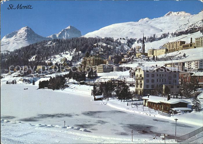 11687323 St Moritz GR Vue sur la ville de Saint-Moritz