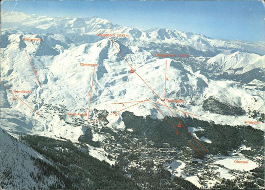 11691825 Arosa GR Panoramakarte mit eingezeichneten Bergbahnen Arosa