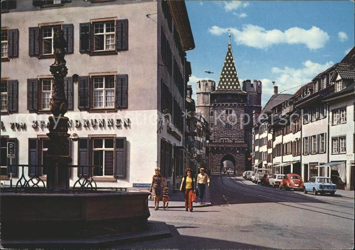 11691954 Basel BS Spalenvorstadt et Spalentor avec fontaine Basel BS