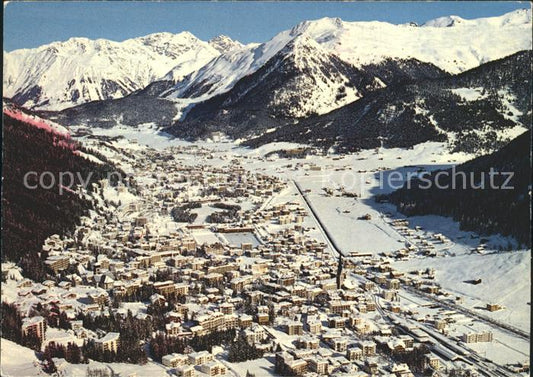 11692003 Davos GR Vue totale avec Rhaetikon Fergenhoerner Seehorn Davos Platz