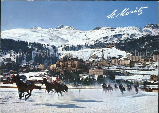 11692082 St Moritz GR Tournoi de polo panoramique Corviglia et Piz Nair St. Moritz