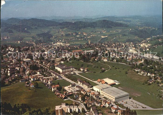 11692189 Herisau AR avec centre sportif et caserne, base aérienne d'Herisau