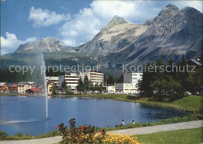 11694657 Arosa GR Oberseepartie mit Fontaene Arosa