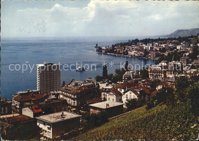 11694698 Montreux VD Vue sur l Eurotel et Montreux Clarens Montreux