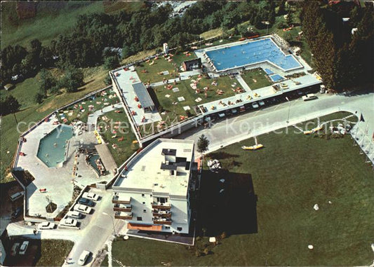 11694930 Loèche-les-Bains Promenade et bain de pieds Piscine Photo aérienne de Loèche-les-Bains