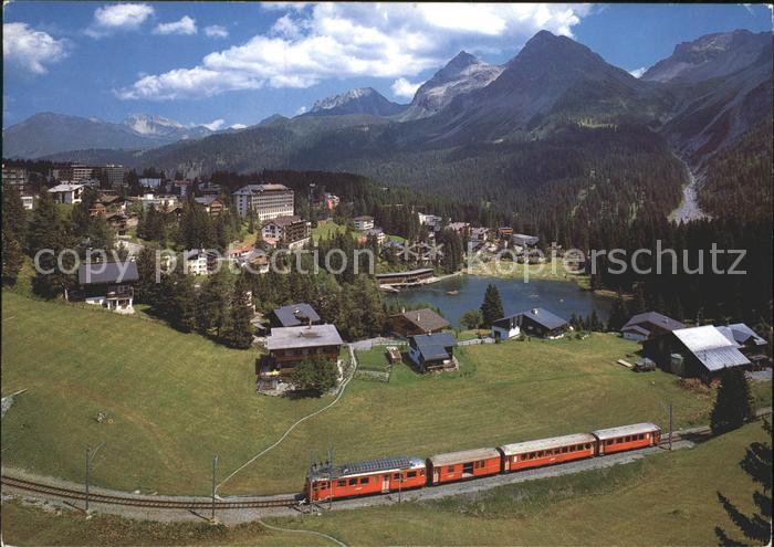 11695294 Arosa GR Seegrube avec train Untersee et Arosa