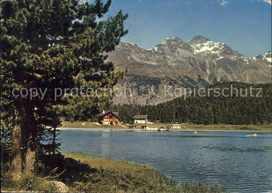 11695377 St Moritz GR Stazersee Badeanstalt et Hôtel St. Moritz