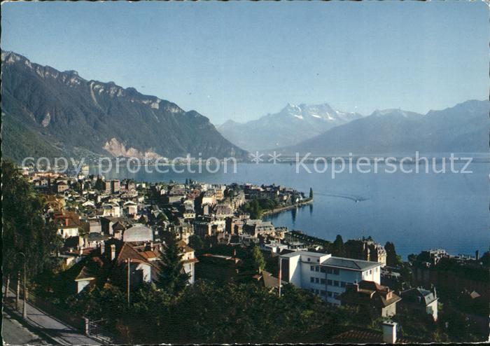 11695596 Montreux VD Vue générale et les Dent du Midi Montreux