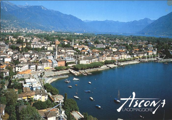 11695668 Ascona TI Panorama am Lago Maggiore Ascona